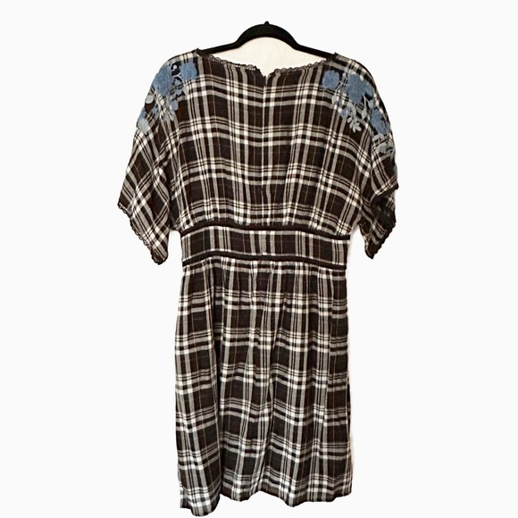 Anthropologie Sarah Plaid Embroidered Tunic NWOT Size 8 - Picture 2 of 12